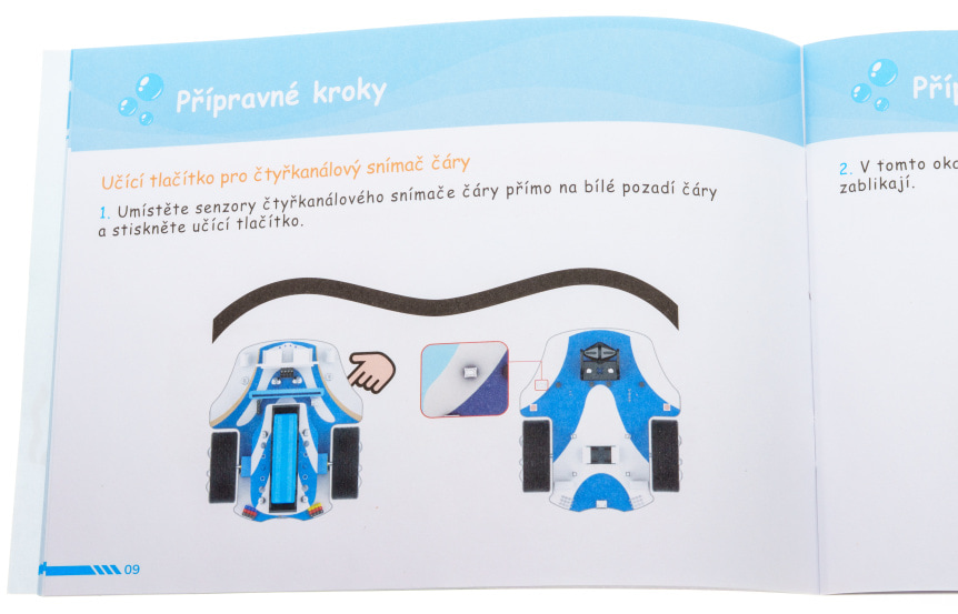 Smart Cutebot Pro - Bravurně jezdící auto pro výuku programování micro:bit návod příprava