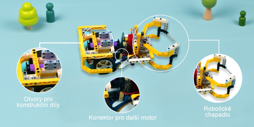 Smart Cutebot Pro - Bravurně jezdící auto pro výuku programování micro:bit rozšíření