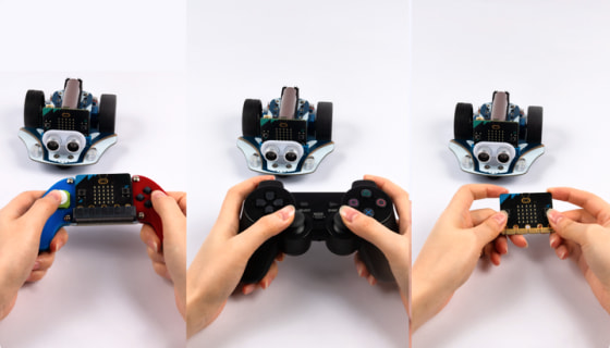 Smart Cutebot Pro - Bravurně jezdící auto pro výuku programování micro:bit způsoby ovládání