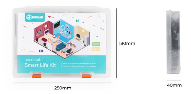 Micro:bit Smart Life Kit sada pro chytrou automatizaci rozměry