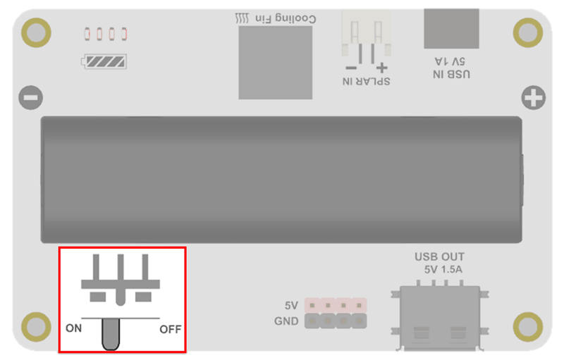Solární napájecí modul s fotovoltaickým panelem hlavní vypínač