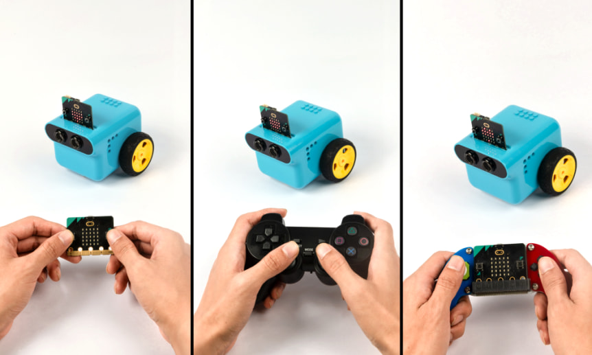 TPBot Edu - chytré robotické vozítko pro výuku programování micro:bit dálkové ovládání