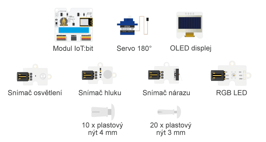 Třídní sada pro chytrý domek součásti