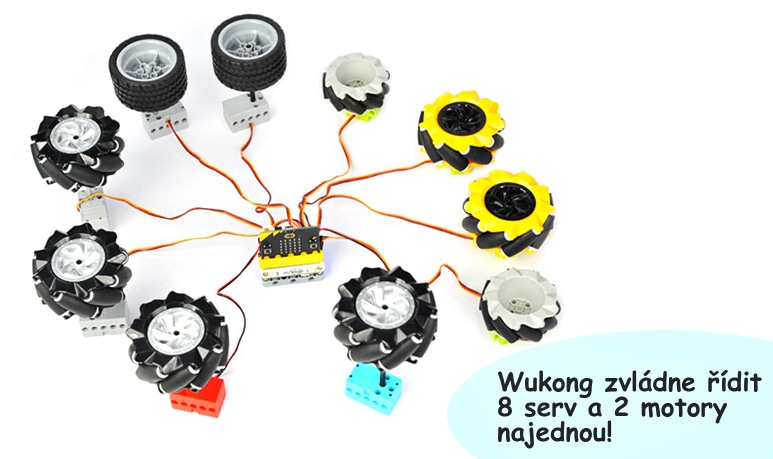 Wukong pro microbit serva a motory