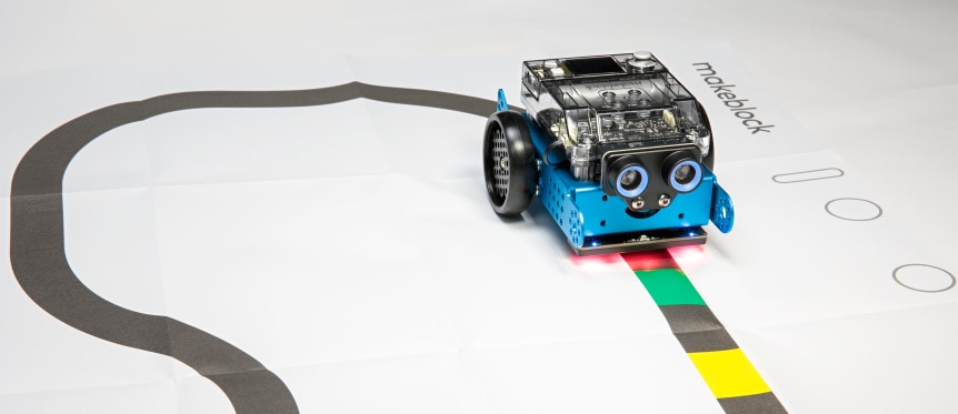 mBot2 - hravý robot pro výuku programování STEM barvy