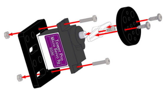 9g Micro Servo Pack sestavení