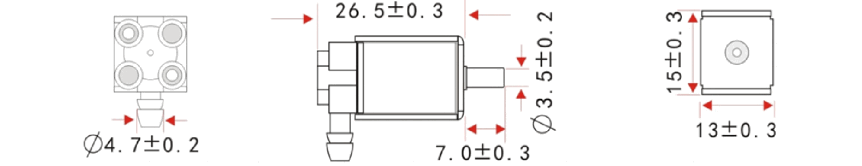 Elektromagnetický ventil 12VDC rozměry