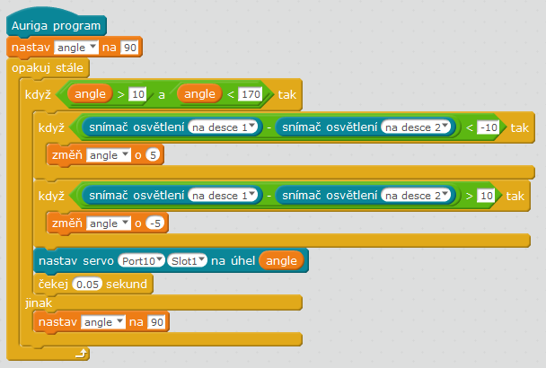 Kreativní Add-on Pack pro mBot & mBot Ranger - II - slunečnice program