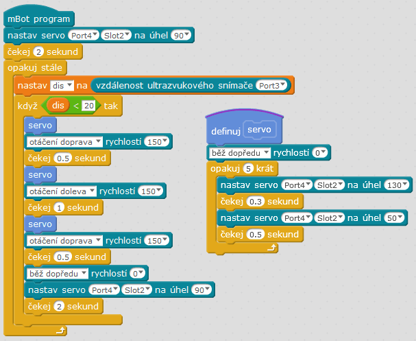 Kreativní Add-on Pack pro mBot & mBot Ranger - II - Tancující kočka program