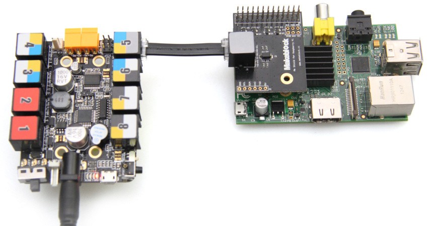 Me Shield pro Raspberry Pi příklad zapojení