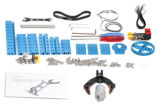 Robotická ruka pro Starter Robot Kit - součásti