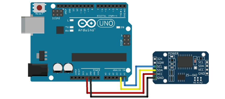 Zapojení modulu reálného času DS3231 s deskou Arduino