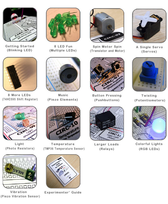 ARDX Starter Kit pro Arduino součásti