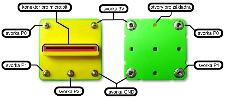 Snapbit adaptér pro microbit - vlastnosti