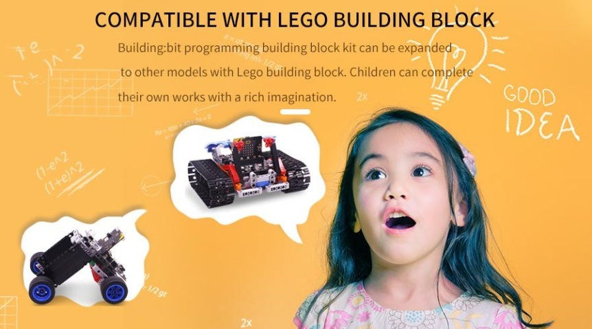 Building:bit Block kit stavebnice hi-tech robotů 9v1 pro LEGO® kompatibilní s LEGO