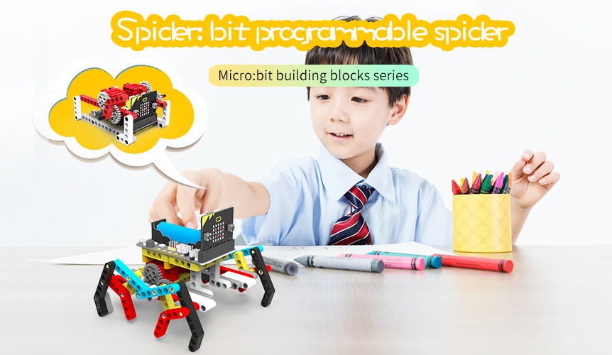 Yahboom Spider:bit – programovatelný pavoučí robot pro micro:bit programování hrou