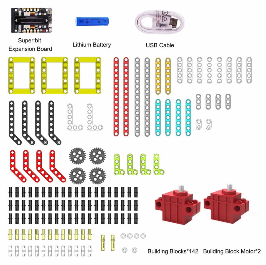 Yahboom Spider:bit – programovatelný pavoučí robot pro micro:bit součásti