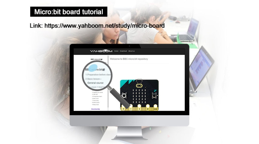 Yahboom Spider:bit – programovatelný pavoučí robot pro micro:bit tutoriál microbit