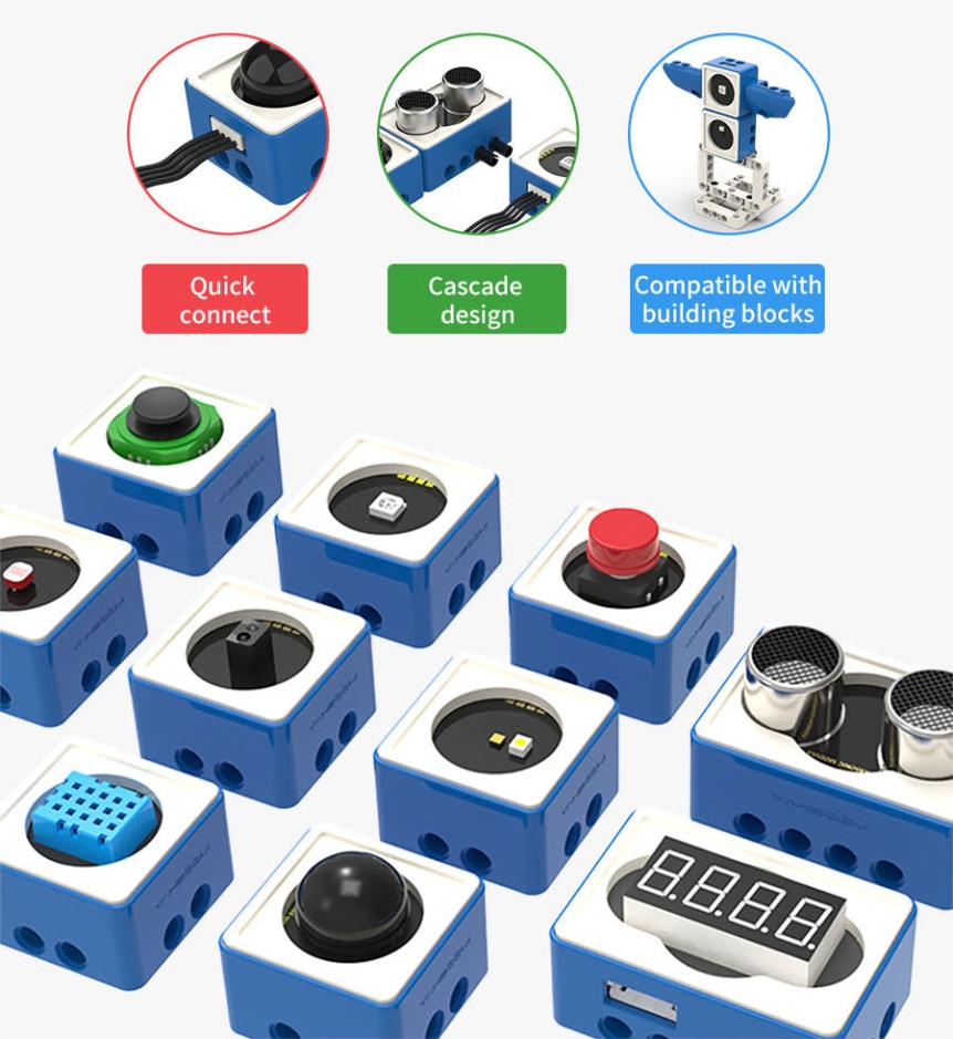 Yahboom World of Module (WOM) – senzorová stavebnice pro micro:bit moduly