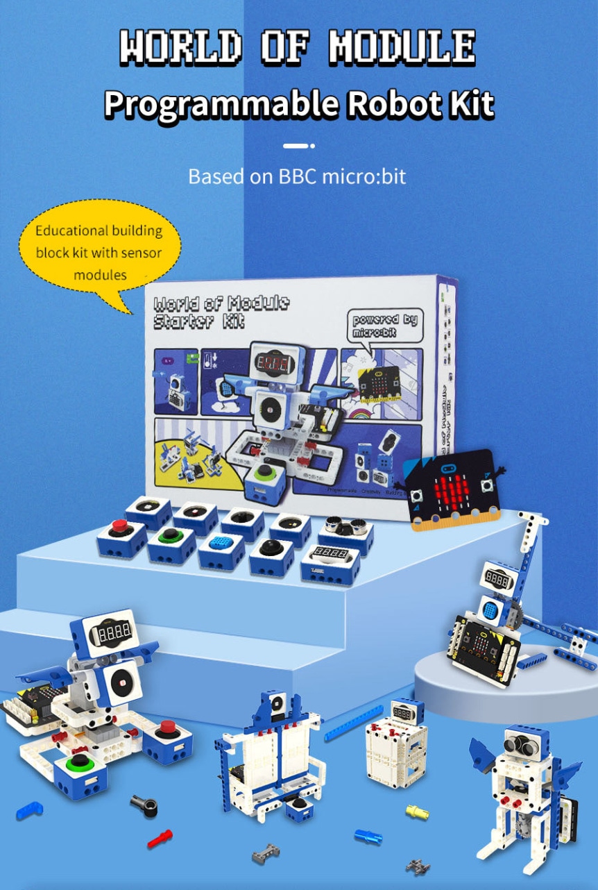 Yahboom World of Module (WOM) – senzorová stavebnice pro micro:bit
