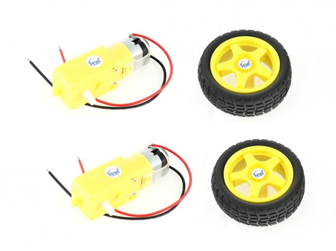 Sada 2ks kol a motorů s převodovkou pro Arduino robota