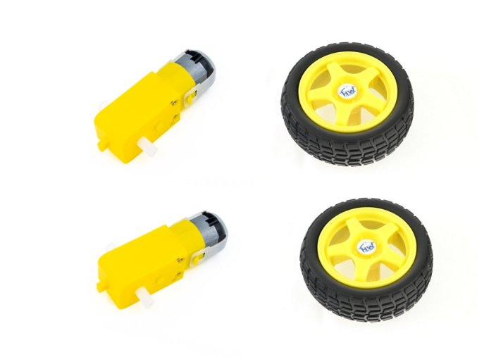 Sada 2ks kol a motorů s převodovkou pro Arduino robota