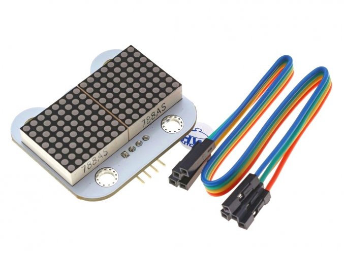 8x16 LED Matrix modul - červená s kabelem