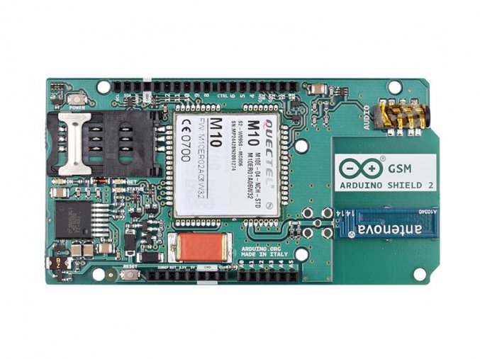 Arduino GSM Shield 2 (integrovaná anténa)