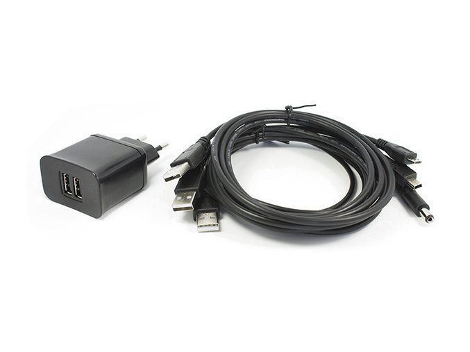Univerzální zdroj / nabíječka 2 x USB 5V / 3,1A s kabely