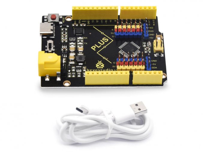 Keyestudio PLUS USB-C kompatibilní s Arduino UNO R3 s kabelem