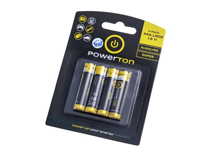 Powerton tužková baterie AAA (LR03) alkalická - 4ks