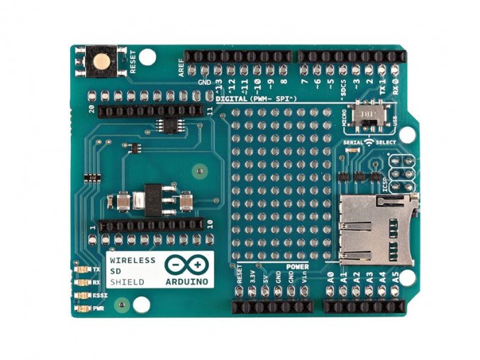 Arduino Shield na bastlení XBee + Micro SD čtečka