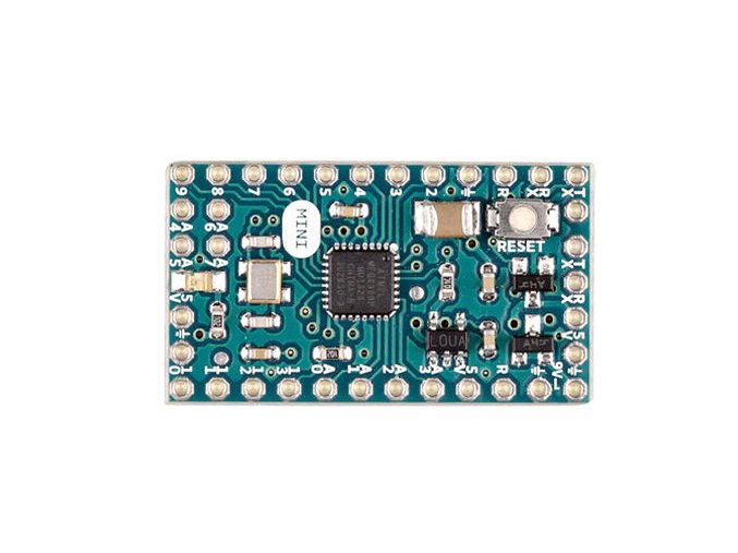 Arduino Mini 05 bez konektorů zvrchu