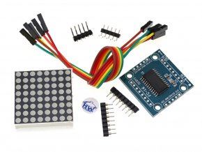 8x8 LED Matrix červená s MAX7219 - DIY Kit