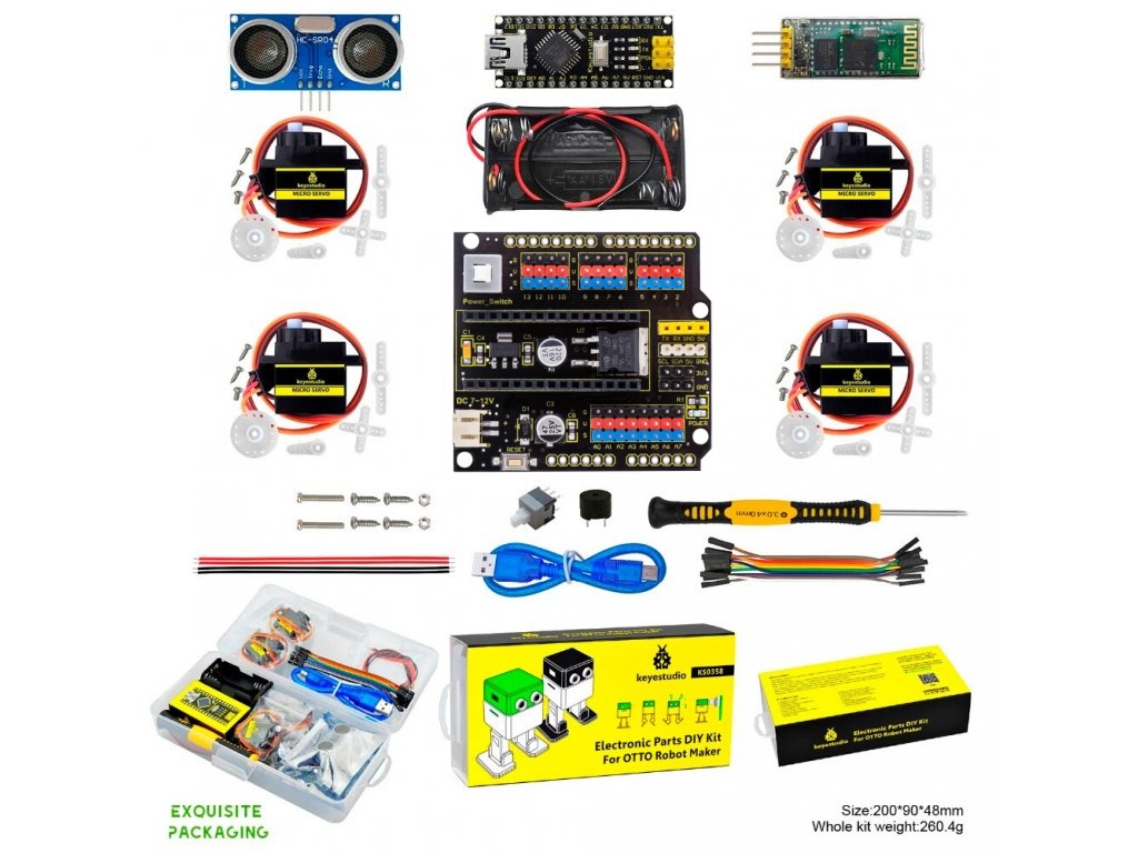 Keyestudio Starter Kit pro robota Otto DIY (bez těla z 3D tisku)