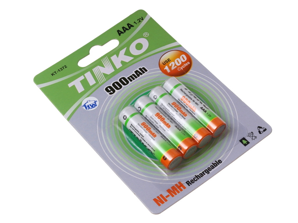 Nabíjecí baterie AAA NiMh 900mAh TINKO - 4ks