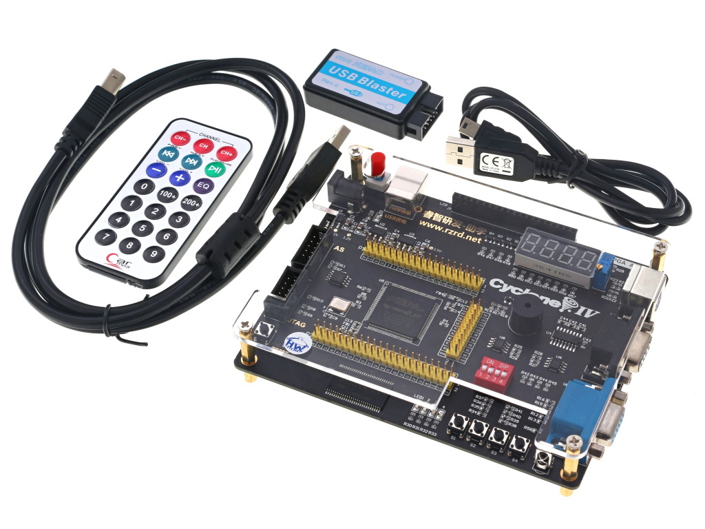 HWKITCHEN FPGA Kit s Cyclone IV EP4CE6 + USB Blaster + IR ovladač