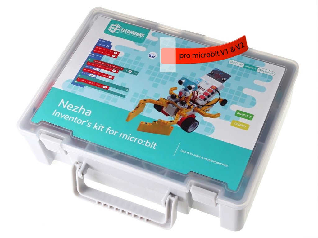 ElecFreaks Nezha Inventor's Kit pro mladé vynálezce 48v1 + adaptéry pro Fischertechnik Varianta kitu: bez desky micro:bit V2.21