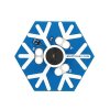 Hrající sněhová vločka pro micro:bit zvrchu