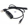 Micro USB napájecí kabel s vypínačem 1m - 2