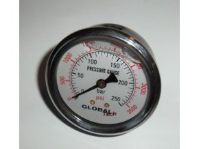 Manometer glycerínový Ø 63 0-250 bar, zadný vývod