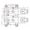 Hydraulická výhybka. Tretia funkcia na nakladač. Ventil pre tretiu funkciu. 6/2 cestný elektrohydraulický ventil 12 VDC 50 l / min G1 / 2 "