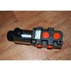 Hydraulická výhybka. Tretia funkcia na nakladač. Ventil pre tretiu funkciu. 6/2 cestný elektrohydraulický ventil 24 VDC 50 l / min. G1 / 2 "