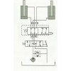 Hydraulická výhybka. Tretia funkcia na nakladač. Ventil pre tretiu funkciu. 6/2 cestný elektrohydraulický ventil 24 VDC 50 l / min. G1 / 2 "