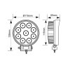 3336 1 led pracovni svetlomet kruh 27 w