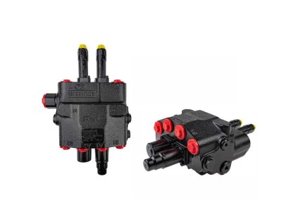 Hydraulický rozvádzač SDM-122/2 s LS systémom a plávajúcou sekciou ovládaný lankami pre čelný nakladač