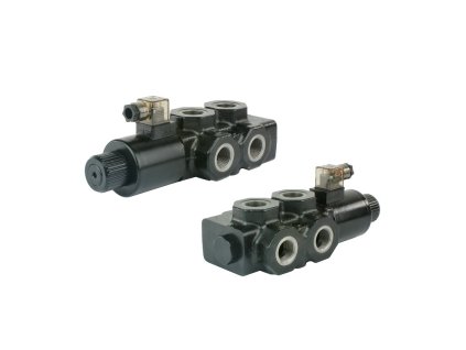 Hydraulická výhybka 6/2 cestný elektrohydraulický ventil 12V/90L/min Walvoil