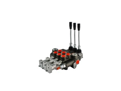 Hydraulický rozvádzač 3 sekciový 80L min ovládaný vzduchom