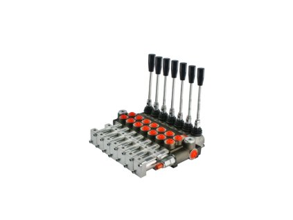 Hydraulický rozvádzač 7- sekciový 40L/min ovládaný vzduchom