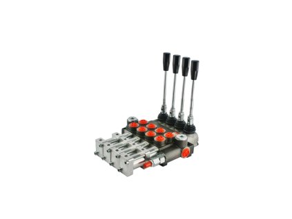 Hydraulický rozvádzač 4- sekciový 40L/min ovládaný vzduchom